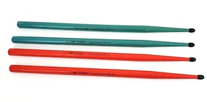 Hot Sticks Solid Hickory 2B USA 4 bacchette batteria verde/rosso 2 paia - Foto 1 di 12