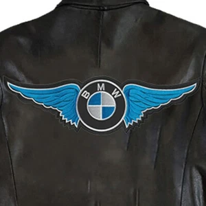 BMW Wing blau Auto Motorrad Logo Größe 11,5""x3,4"" Nähen bestickt Aufbügeln Aufnäher - Bild 1 von 10