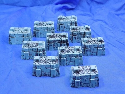 BATTLEGROUND CROSSBOWS & CATAPULTS Game BLUE BRICK WALL Replacement Pieces - Image 1 of 4