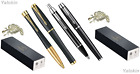Black w Gold & Black w Chrome Urban IM Ballpoint / Rollerball Luxury Pens Set