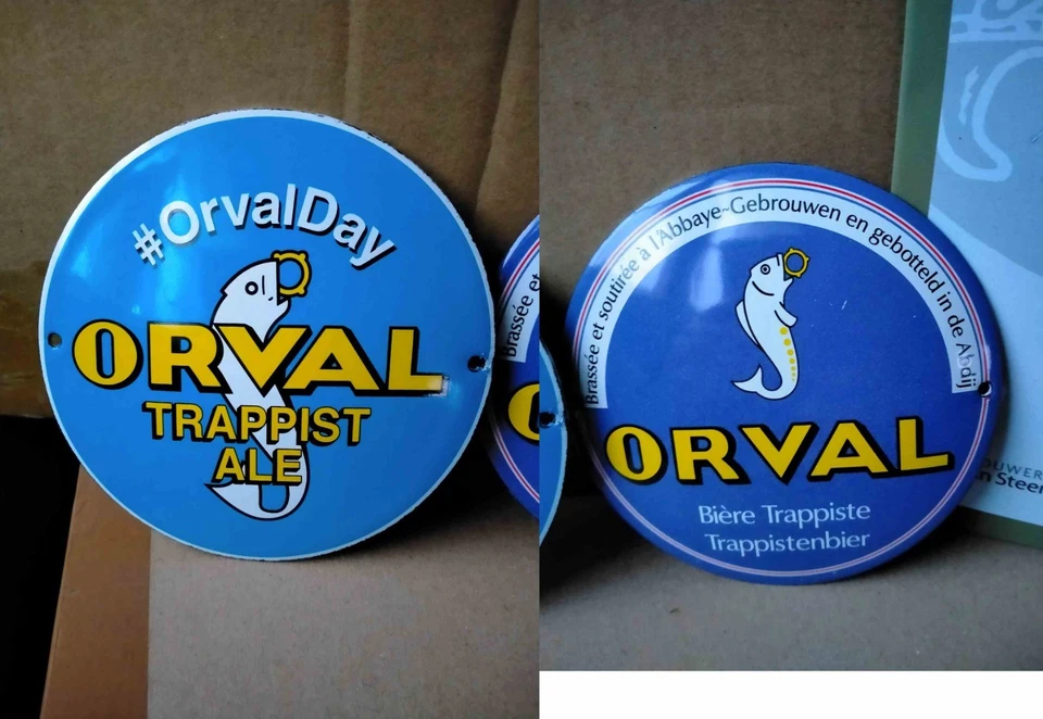 2 Plaques émaillée biére Orval Abbaye Villers-devant-Orval - Photo 1/4