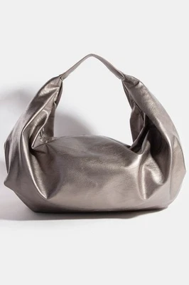 Fame Simple Faux Leather Hobo Shoulder Bag - Image 1 of 4