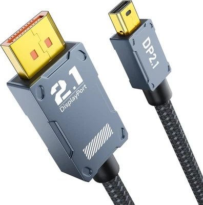 AGFINEST 16K Mini DisplayPort to DisplayPort 80Gbps 2.1 Cable, [16K@60Hz, - Image 1 of 4