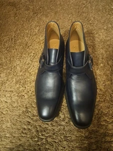 La Milano B51717K Herren Marine Leder Klettverschluss Chukka Stiefel Größe 9,5  - Bild 1 von 7