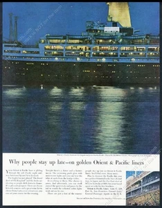 Orient & Pacific Lines SS Orsova 1959 foto anuncio impreso vintage - Imagen 1 de 1