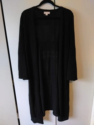 Knox Rose Dark Romantic Goth Crochet Details Cardigan Duster XXL Open Tassle - Image 1 of 4