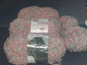 Bernat Soft Boucle Yarn- Color PEACH CREAM - 3 FULL & 2 SMALL PARTIAL SKEINS  - Picture 1 of 5