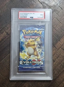 2016 Pokemon Evolutions PSA 9 MINT Graded Raichu Sealed Booster Pack Invest NOW - Picture 1 of 2