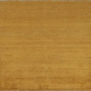 Handmade Contemporary Wool Carpet Square Yellow Gabbeh Oriental Area Rug 7x7 Ft - Picture 1 of 19