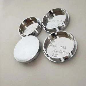 2 1/5" Universal Car Wheel Center Caps ABS Hub Tyre Rim Glossy Chrome Cover - Picture 1 of 5