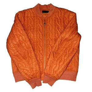 Chaqueta Polo Ralph Lauren Para Hombre Mediana Naranja Acolchada Cable Bombardero Cremallera Completa Poni - Imagen 1 de 24