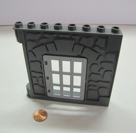 Lego Duplo Gray Wall with Grey Door 1X8X8 Knight's Castle Building 4777 4785