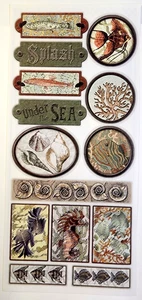 Ocean Global Chic Under The Sea Stamping Station 12" Stickers 2005 - Picture 1 of 1