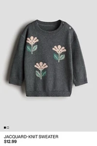 H&M JACQUARD KNIT SWEATER  For Girl  - Picture 1 of 3