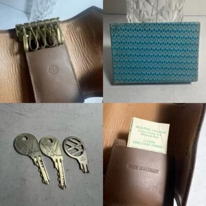 1940’s VW Volkswagen Gold-Pfeil Leather Key Case Wallet, Box & Keys GERMANY RARE - Picture 1 of 24