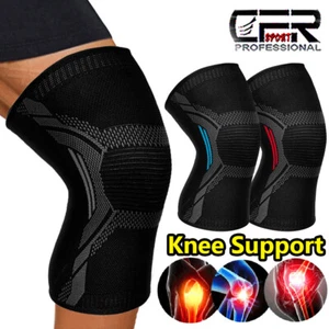 Knee Support Compression Sleeve Brace Sport Joint Pain Relief Arthritis - Picture 1 of 21