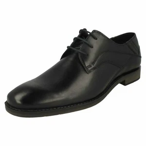 Mens Bugatti Rounded Toe Formal Lace Up Heeled Leather Shoes 313-2003-1000 - Picture 1 of 10