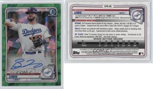 2020 Bowman Chrome Prospect Green Atomic Refractor /99 Brandon Lewis Auto