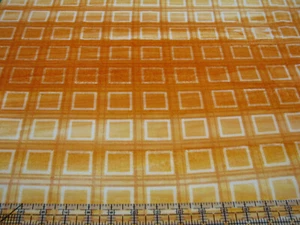 3 Yards Cotton Fabric - Northcott Banyan Batik Kilts & Quilts Squares Orange - Picture 1 of 1