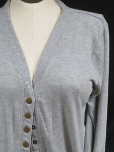 Zenana Outfitters Womens XL Cardigan Sweater, Gray, Long Sleeve with Pockets