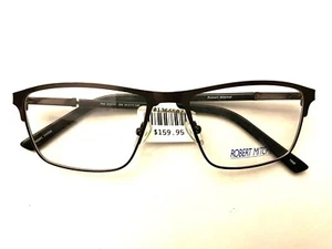 Robert Mitchel Eyeglasses Frames RM 202121 GM Gunmetal Black Square 54-17-145 - Picture 1 of 3