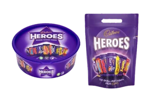 Cadbury Heroes Chocolate Box Cadbury Heroes Chocolate Tub Cadbury Heroes Pouch - Picture 1 of 9