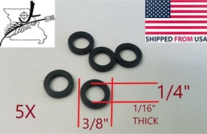 5x #010 Square O-Rings 1/4"ID X 3/8"OD X 1/16"CS Buna-N Oring Nitrile - Picture 1 of 6