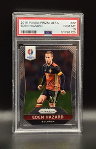 Eden Hazard Panini Prizm Euro 2016 #22 Belgium Chelsea PSA 10 UEFA Championships - Picture 1 of 2