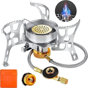Tragbar Mini Campingkocher Gaskocher Herd Campingkocher Outdoor Wandern Kochen - Bild 1 von 7