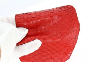 Veg Tanned Real Fish Leather Supple Tilapia Skin - Picture 1 of 9