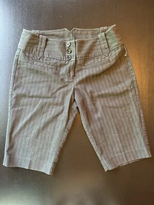 Tracy Evans Limited Women's Long Shorts Size 9-Dressy Soft Blue Denim Stripe - Picture 1 of 16