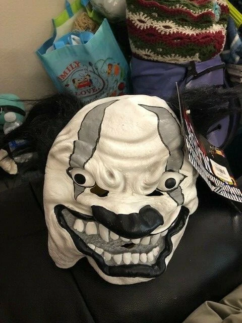 Forum Novelties 77085 Bezerk Black and White Evil Clown Mask Black/white