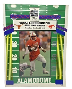 Texas Longhorns vs. SMU MUSTANGS 23. OKTOBER 1993 Alamodome Fußballprogramm - Bild 1 von 8