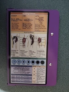 NURSING CLIPBOARD WITH NURSING AND MEDICAL EDITION CHEAT SHEETS ALUMINUM - Photo 1 sur 3