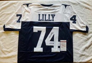 Bob Lilly SIGNED Navy #74 Jersey - JSA James Spence Authentication Autograph - Picture 1 of 12