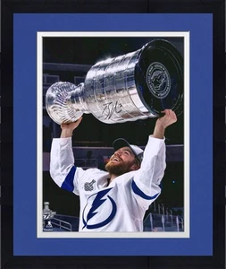 Frmd Brayden Point Lightning 2020 SC Champs Signed 16" x 20" Cup Photo - Picture 1 of 1