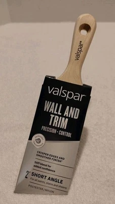 VALSPAR 2 英寸墙壁和装饰 ~ 短尖刷 ~ 所有疼痛、污渍和阴影 ~ 全新 — 第 1/4 张图片