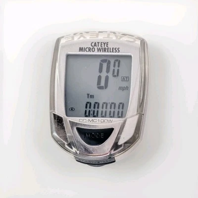 Cateye CC-MC100W Micro Wireless Backlight Display 10-Functions Cycling Computer - Image 1 of 2