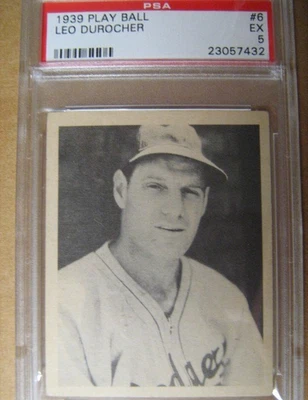 1939 PLAY BALL #6 Leo Durocher PSA 5 Excellent condition - Image 1 of 4