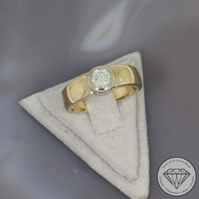Wert 4600 € Bicolor Solitär Brillant Ring (0,50 carat lupenrein) 585 14 Karat... - Bild 1 von 4