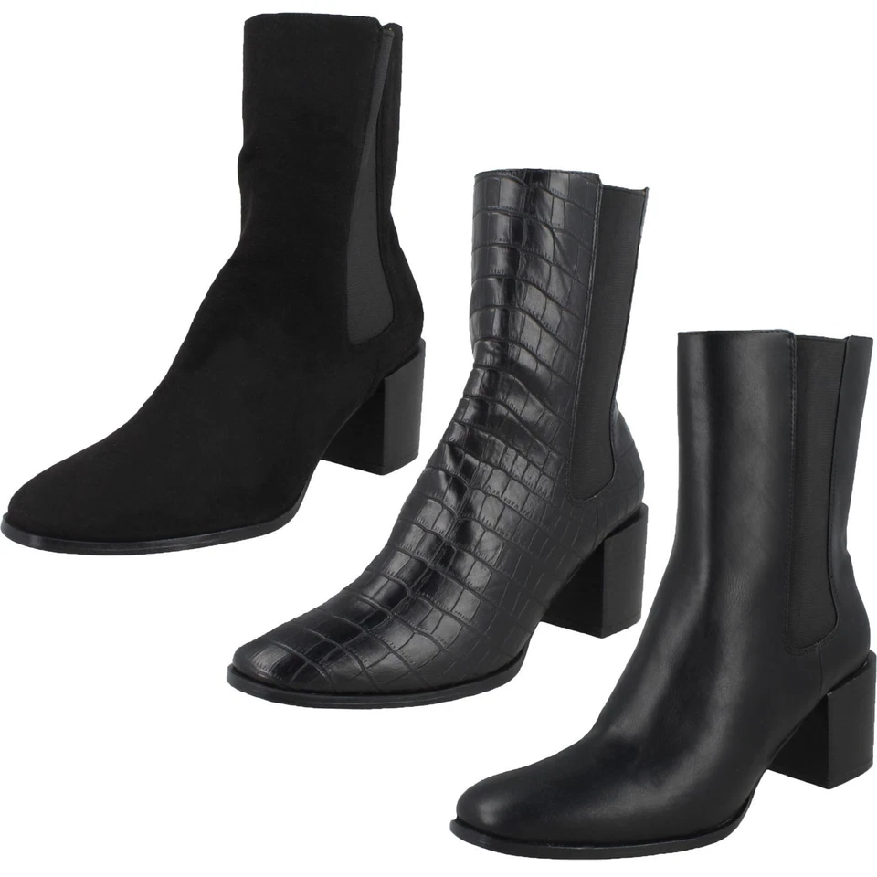 Botines de tacón bloqueado para dama Foto 1 de 1