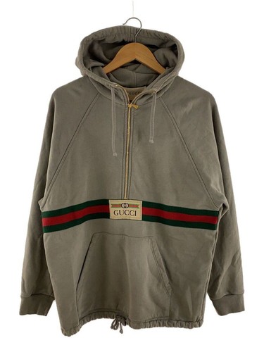 Felpa con cappuccio Gucci XS cotone kaki 644656 XJC3W usata
