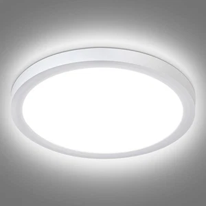 LED Ceiling Light 6500K Round Flush Ceiling Light Waterproof Bathroom Kitchen - Picture 1 of 28