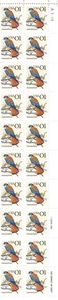 SC# 2476 - 1990-95 Regular Issue - 1¢ American Kestrel - Plate Strip of 20 - Picture 1 of 1