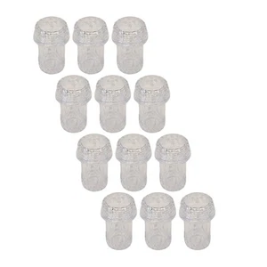 12 Mini Portable Clear Plastic Salt Pepper Shakers Picnic Food Spice Containers - Picture 1 of 6
