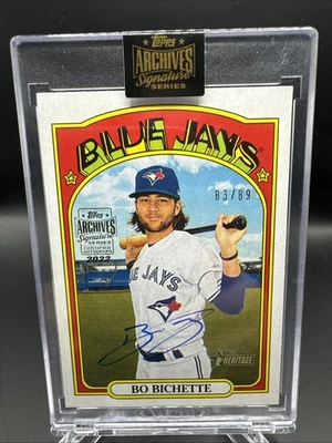 2022 Topps Archives Signature Series Active Player Edition Buybacks Bo Bichette  - Image 1 of 4