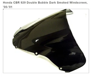 Honda CBR 929 DARK SMOKED Double Bubble Replacement Windshield, '00-'01 - Picture 1 of 4