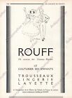 ROUFF PARIS CHAMPS ELYSEES COUTURIER ENFANT PUBLICITE 1932 FRENCH AD
