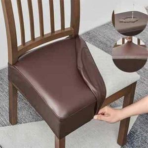 Waterproof PU Chair Seat Cover Elastic Seat Covers Home Simple Seat Covers - Picture 1 of 42