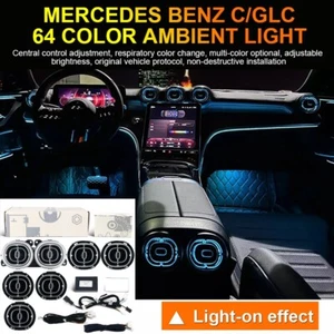 For 2022-2025 Mercedes Benz C Class GLC W206 64 Color Air Vent LED Ambient Light - Picture 1 of 11